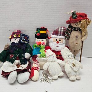 Lot Bundle Christmas Decor Ornament Holiday Snowman Peace Santa Clause